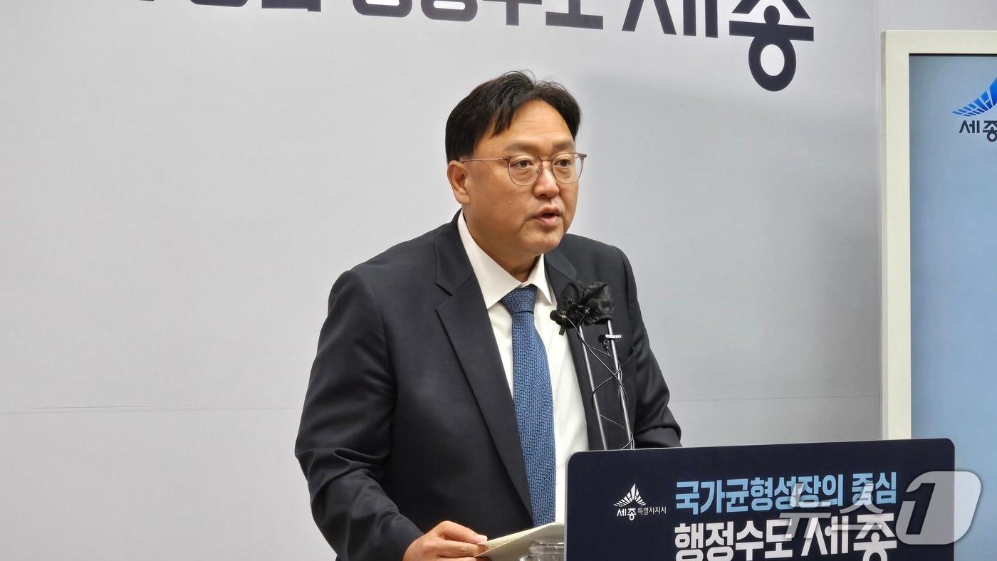 본문 이미지 - 기자간담회 하는 조상호 세종시장. / 뉴스1
