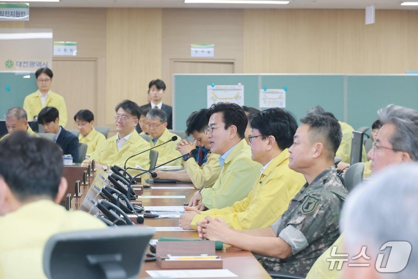 본문 이미지 - 대전시는 12일 오후 시청 전시종합상황실에서 올해 3분기 통합방위협의회를 개최했다. (시 제공) / 뉴스1