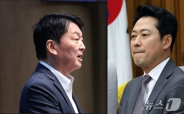 본문 이미지 - 국민의힘 안철수 의원과 장동혁 대표.  ⓒ 뉴스1 황기선 기자