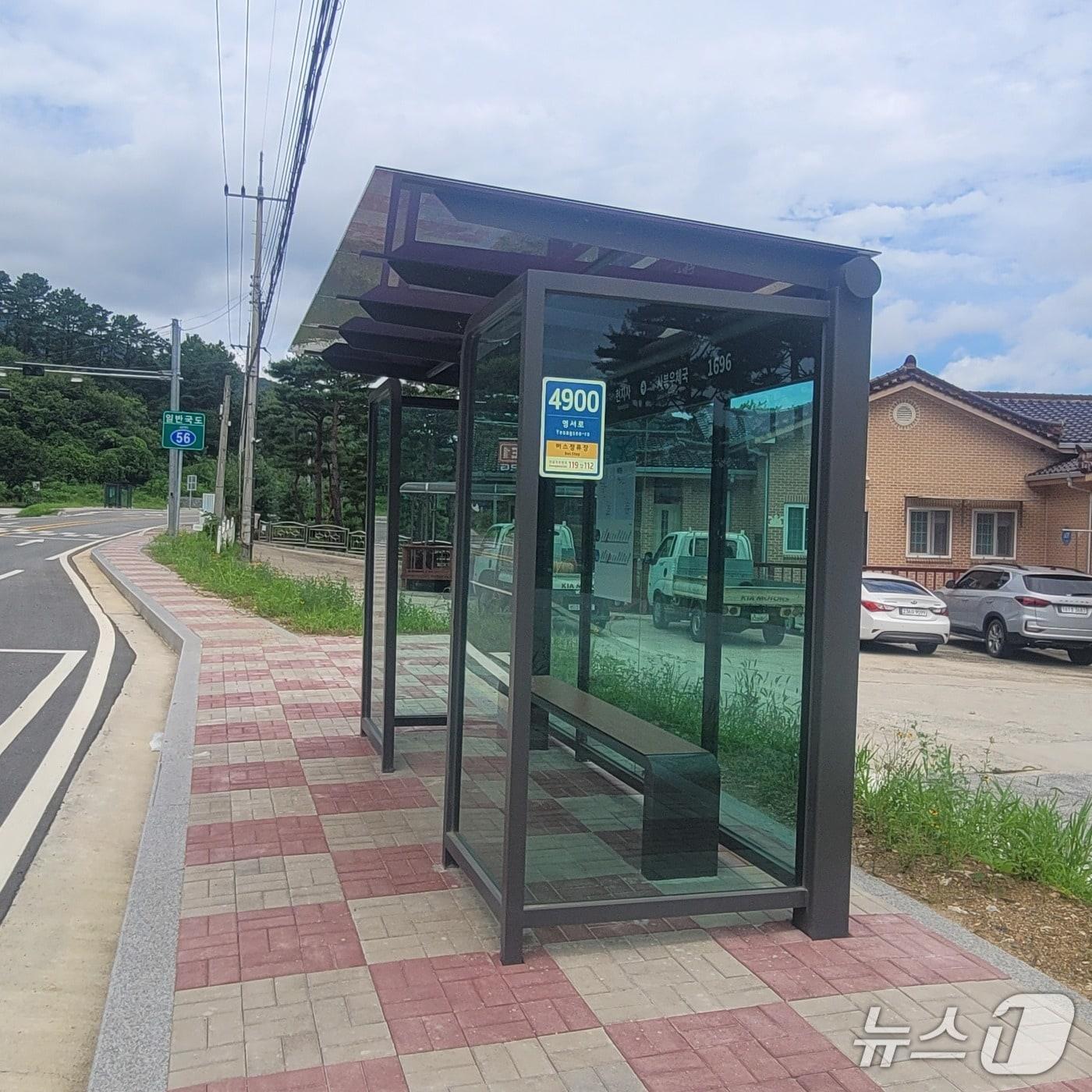 본문 이미지 - 춘천시, 지역 버스정류장에 사물주소판 설치.(춘천시 제공, 재판매 및 DB금지) 