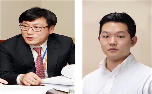 본문 이미지 - 손현덕 매일경제 주필(왼쪽)과 김은중 조선일보 워싱턴 특파원. (사단법인 한미클럽 제공)