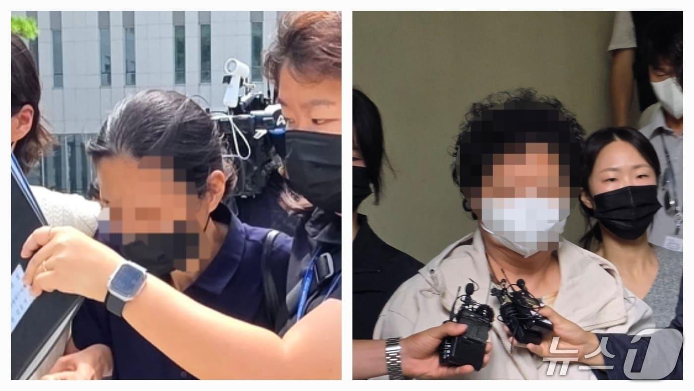본문 이미지 - 11살 아동을 학대해 숨지게 한 혐의로 구속된 A 군의 외할머니(왼쪽)와 교회 목사(오른쪽)/뉴스1