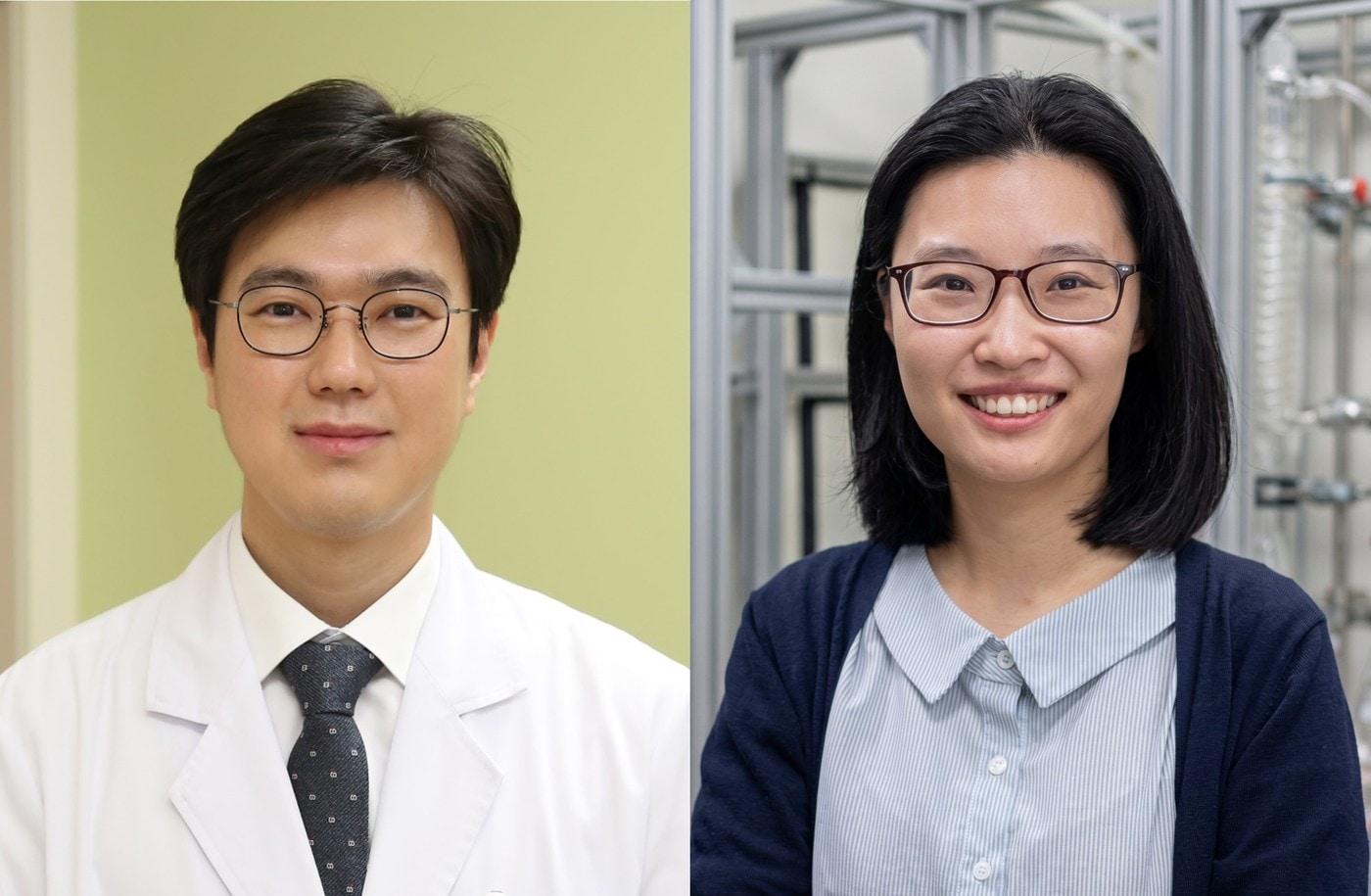 본문 이미지 - 이준엽 서울아산병원 안과 교수(왼쪽)와 홍선기 대구경북과학기술원 화학물리학과 교수.(서울아산병원 제공)