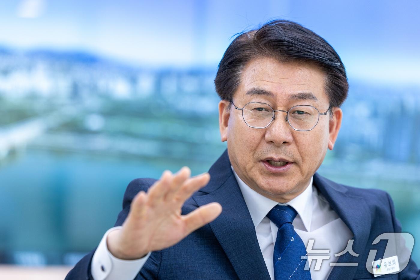 본문 이미지 - 유보화 서울 성동구청장이 19일 구청에서 뉴스1과 인터뷰를 하고 있다. ⓒ 뉴스1 안은나 기자
