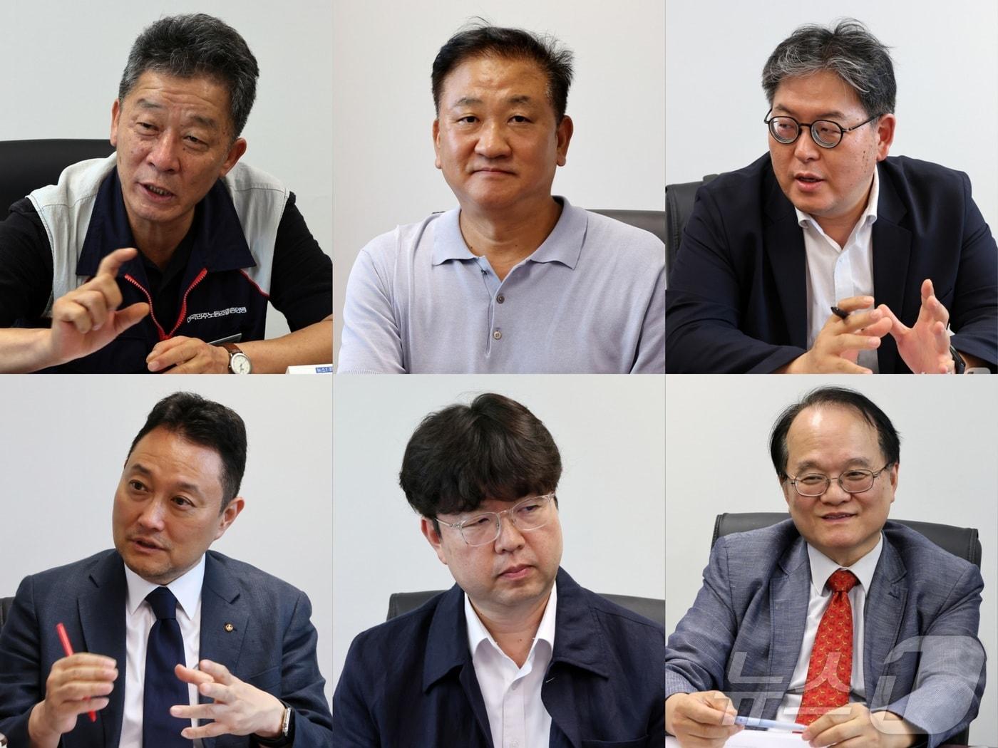 본문 이미지 - 2026년 7월 30일 서울 종로구 소재 뉴스1 본사에서 뉴스1이 개최한 'N% 성과급 후폭풍, 한국 N차 분열 중' 전문가 좌담회에서 이정희 전국민주노동조합총연맹 정책실장(왼쪽 1열부터 시계방향으로) , 김성희 산업노동정책연구소 소장, 장정우 한국경영자총협회 노사협력본부장, 권재열 경희대 법학전문대학원 교수, 이준희 광운대 법학부 교수, 황용식 세종대 경영학부 교수 등이 참석해 발언하고 있다. 2026.7.30 ⓒ 뉴스1 김진환 기자