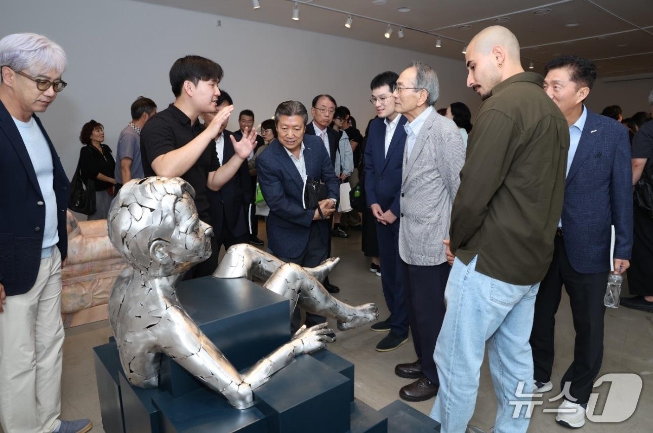 본문 이미지 - '2026 대교국제조형심포지엄' 작품 전시회.(대교 제공)
