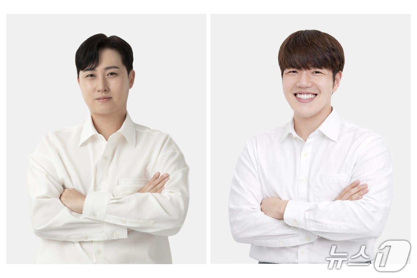 본문 이미지 - 이번 연구의 주저자인 이승욱 뉴라이즌 대표이사(왼쪽)와 2저자인 이정현 기술이사 (뉴라이즌 제공. 재판매 및 DB금지)