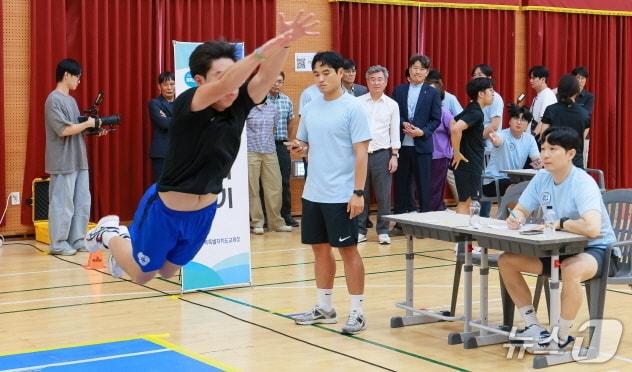 본문 이미지 - 22일 전북 완주 전북체육중고등학교에서 ‘2026 체육인재 진로진학 한마당’이 개최됐다.(전북교육청 제공, 재판매 및 DB 금지)/뉴스1