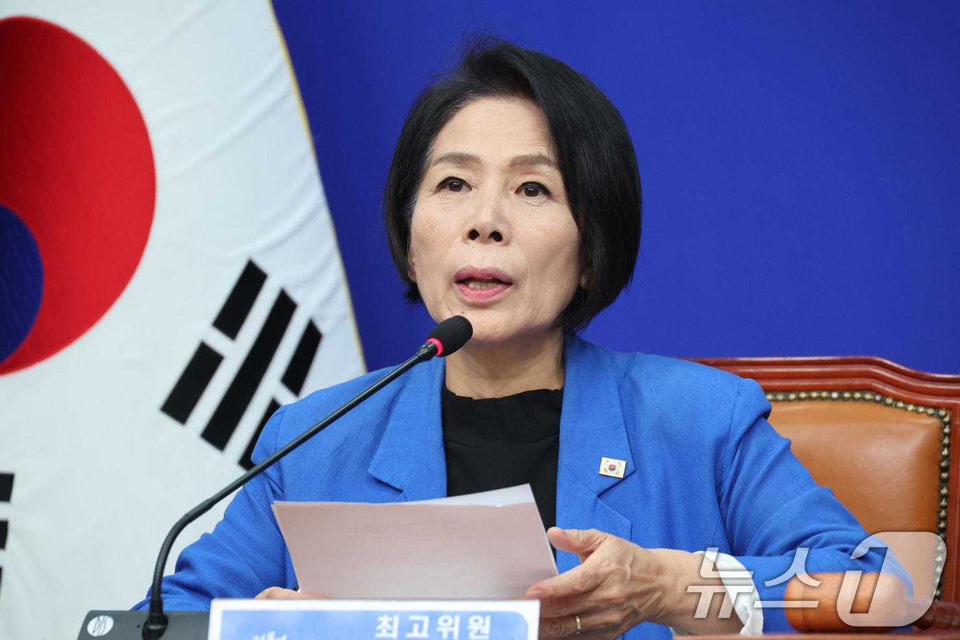 본문 이미지 - 최민희 더불어민주당 최고위원. ⓒ 뉴스1 신웅수 기자