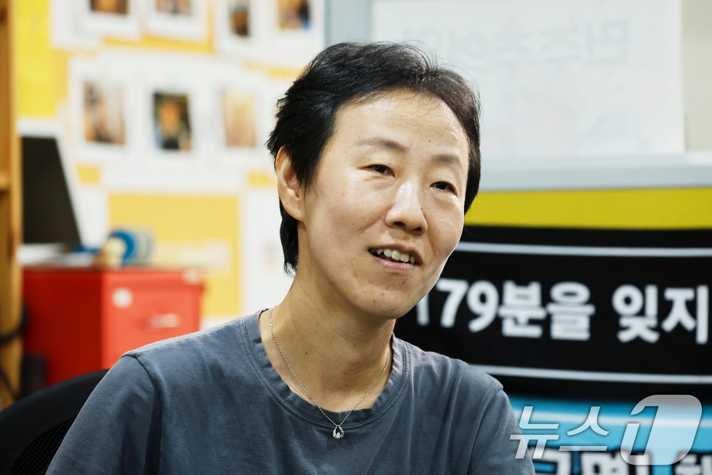 본문 이미지 - 이소아 변호사가 지난 24일 전남광주통합특별시 동구 '공익변호사와 함께하는 동행' 사무실에서 뉴스1과 인터뷰를 하고 있다. ⓒ 뉴스1 김태성 기자