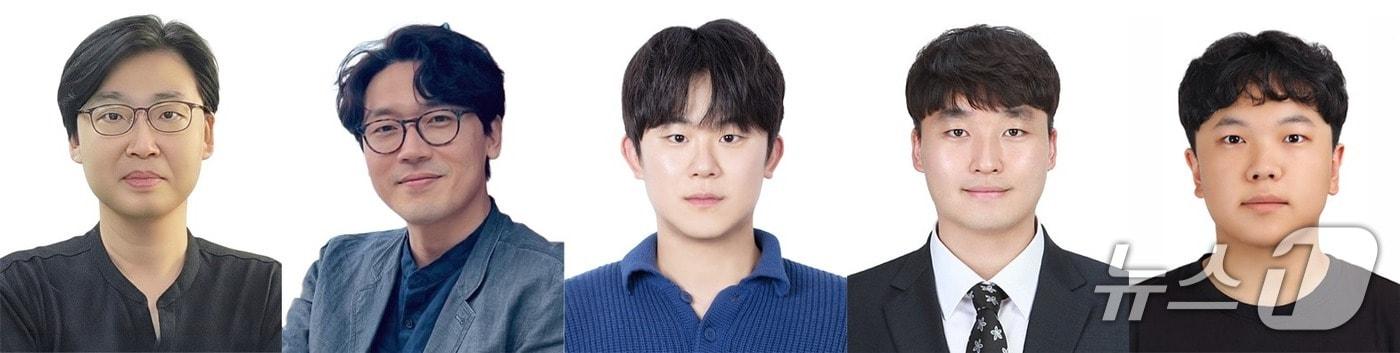 본문 이미지 - 이상한·오명환 교수, 오인혁 박사과정생, 황준범 박사, 강민우 석박사통합과정생(왼쪽부터)(지스트 제공, 재판매 및 DB 금지)/뉴스1 