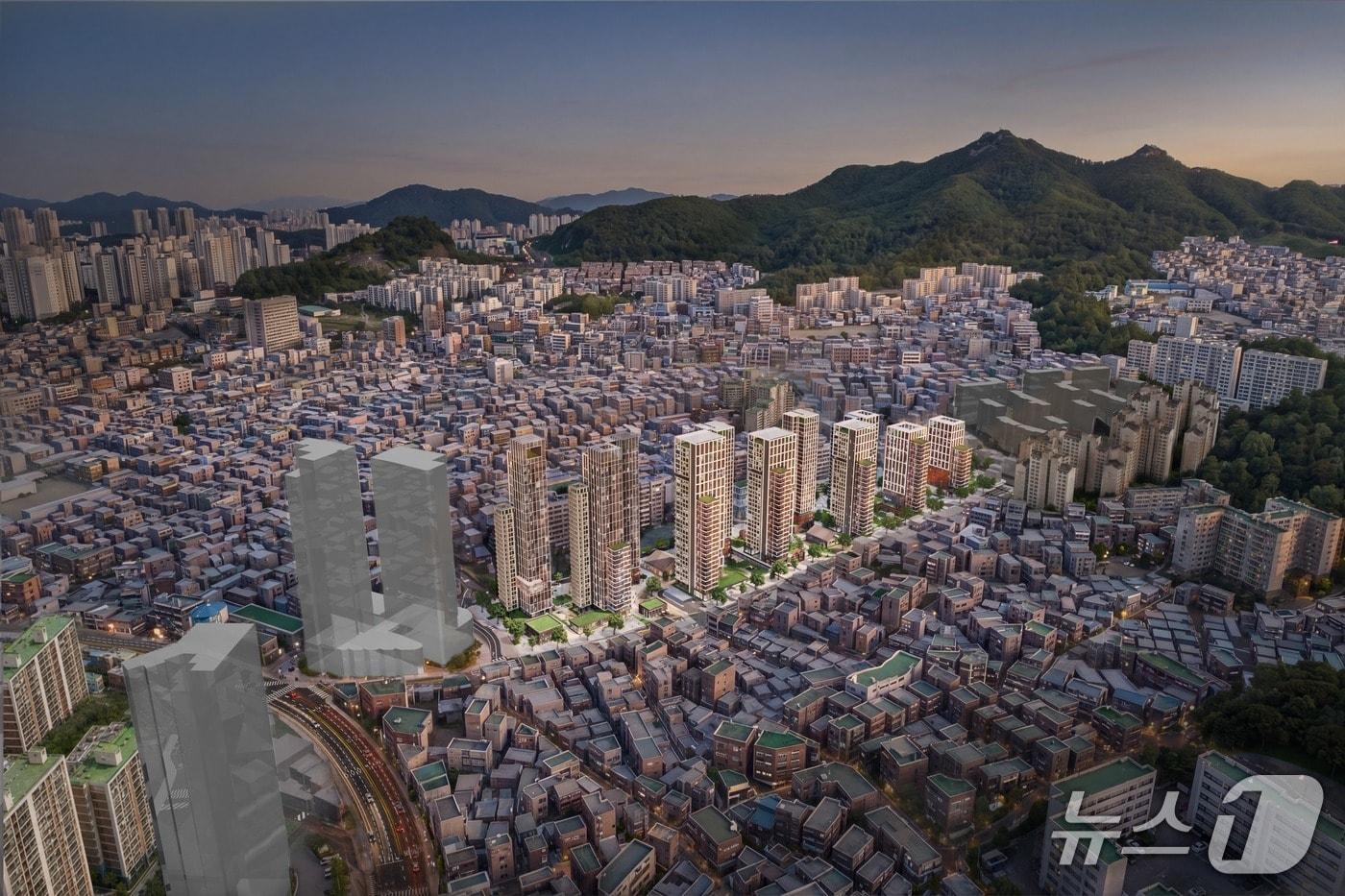 본문 이미지 - 신속통합기획이 확정된 서울 동작구 사당동 305-35 일대 재개발 정비사업 조감도(서울시 제공)