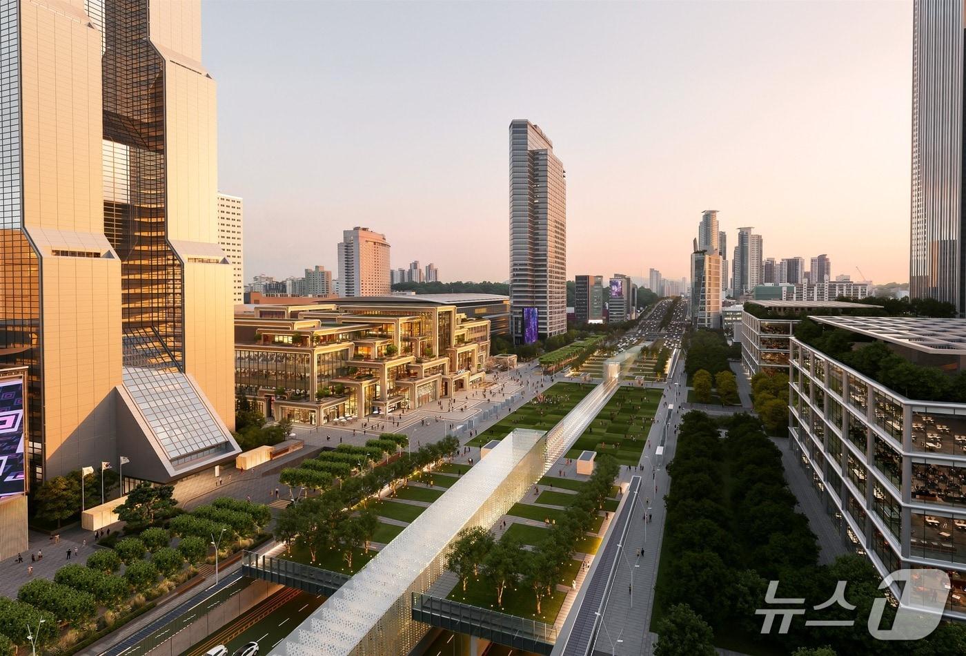 본문 이미지 - 서울 강남구에 위치한 코엑스 증축·리모델링 조감도(서울시 제공)