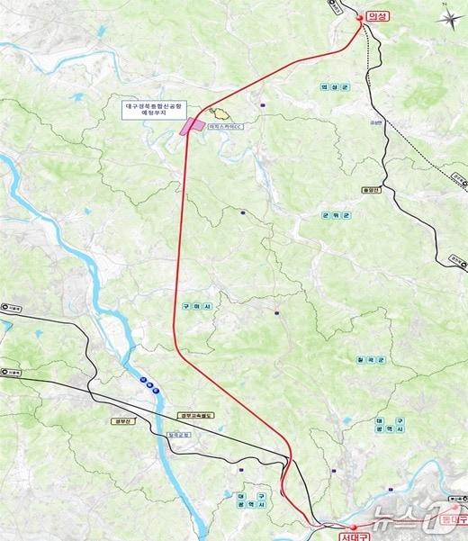 본문 이미지 - 대구경북 광역철도 노선도.(국토교통부 제공)뉴스1ⓒ news1