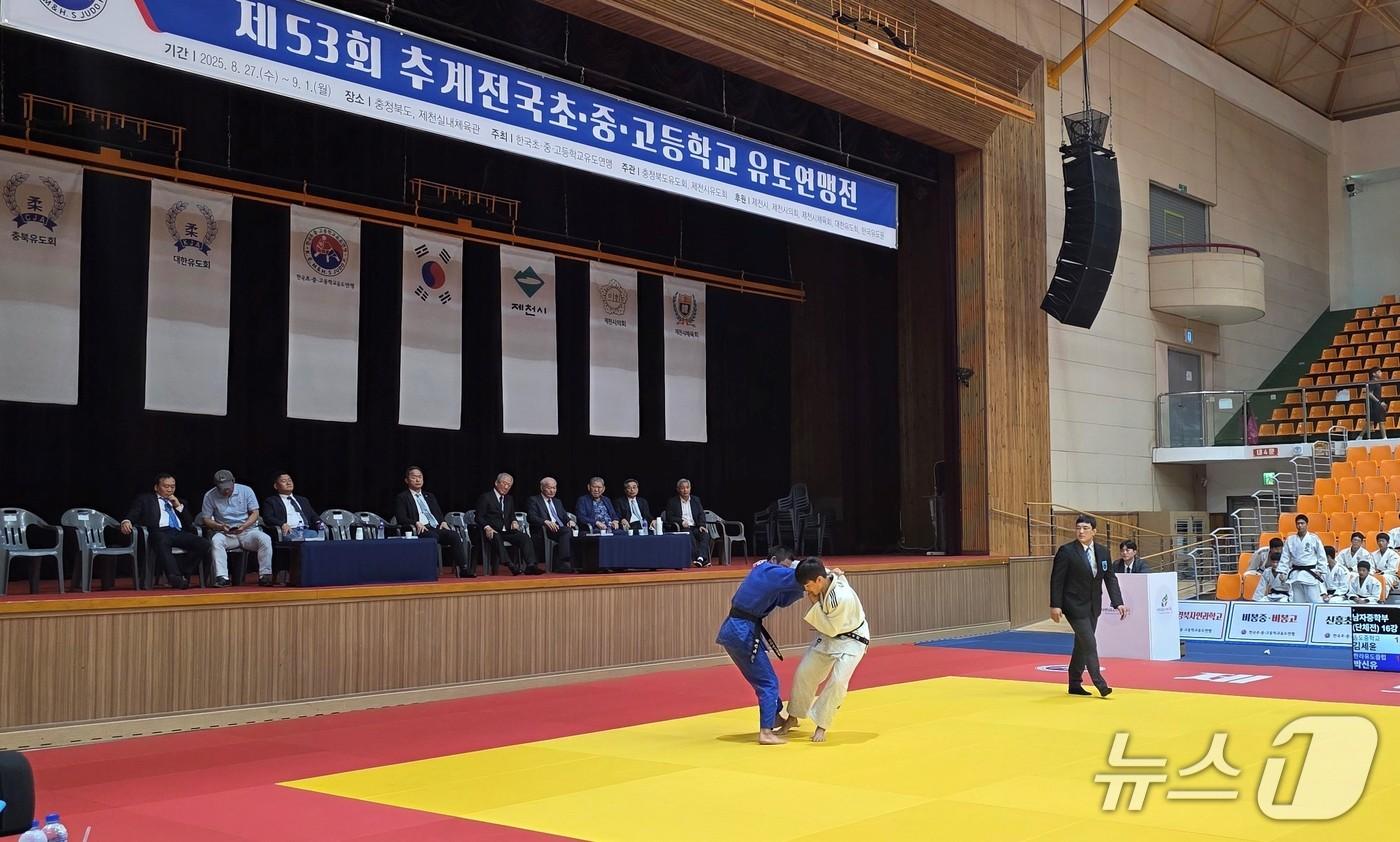 본문 이미지 - 지난해 추계 전국 초중고등학교 유도연맹전, (제천시체육회 제공. 재판매 및 DB금지) 