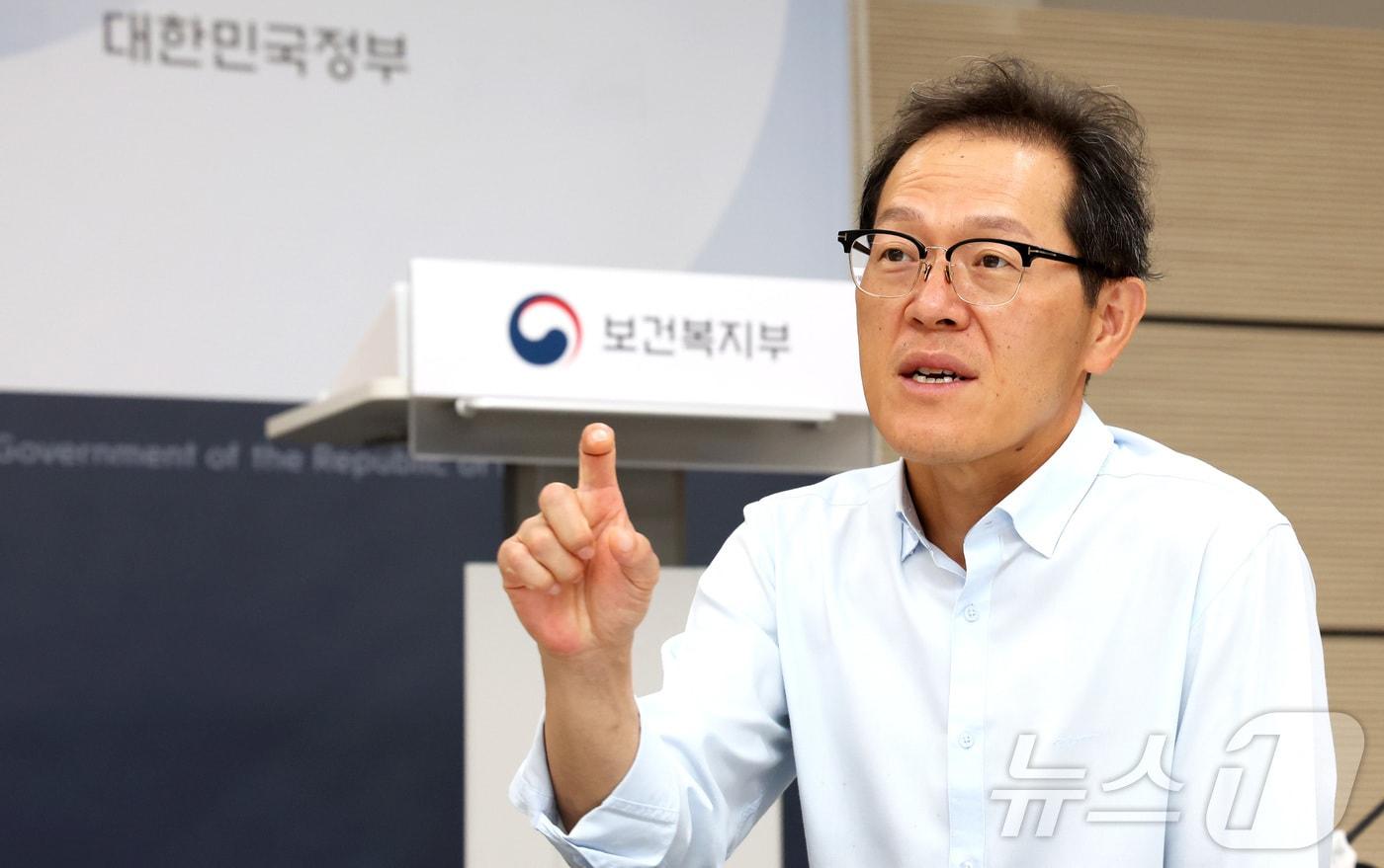 본문 이미지 - 최경일 보건복지부 첨단의료지원관이 3일 세종시 정부세종청사에서 뉴스1과 인터뷰를 하고 있다.  ⓒ 뉴스1 김기남 기자