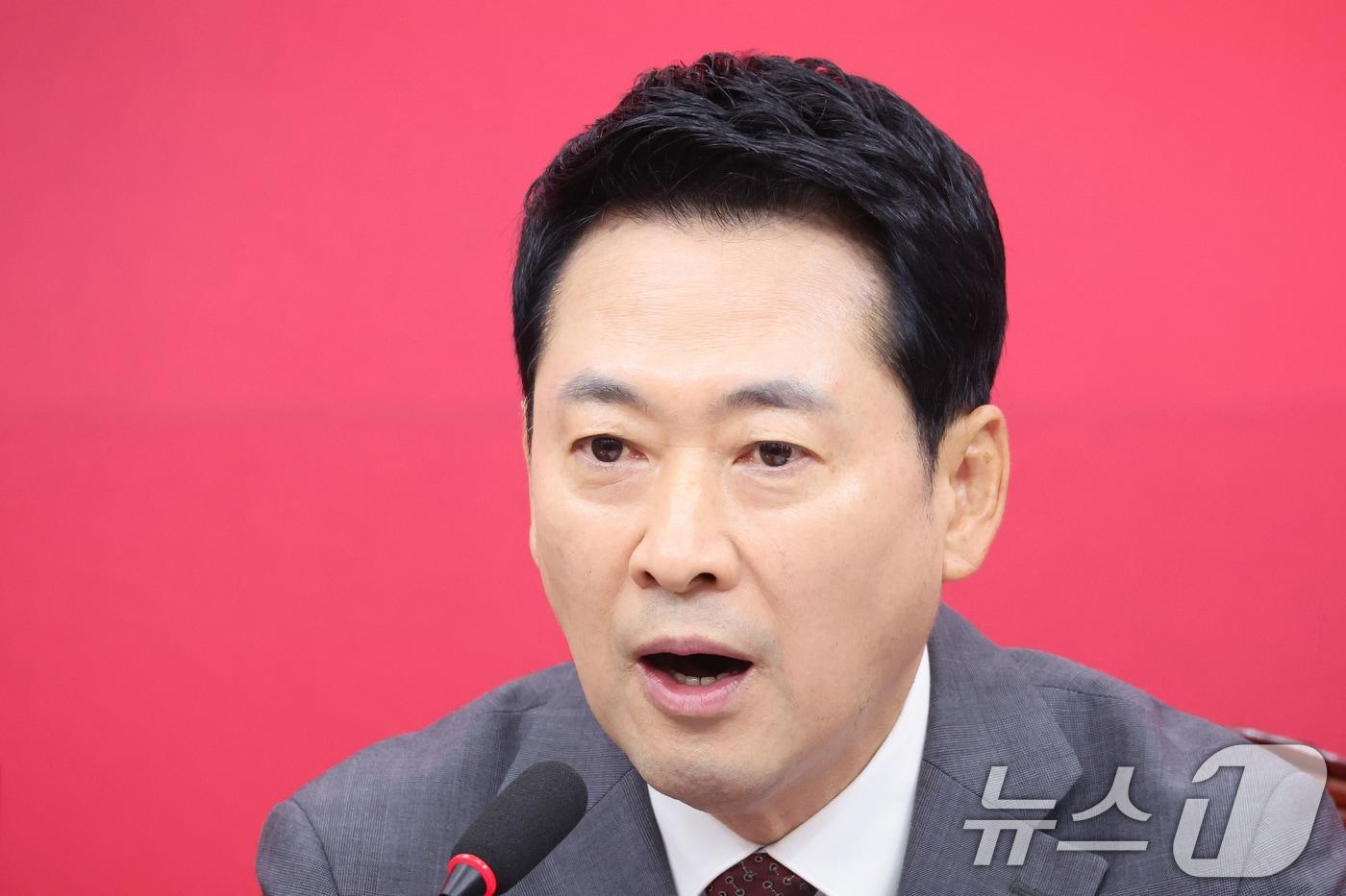 본문 이미지 - 장동혁 국민의힘 대표가 31일 서울 여의도 국회에서 열린 최고위원회의에서 발언하고 있다. 2026.8.31 ⓒ 뉴스1 신웅수 기자