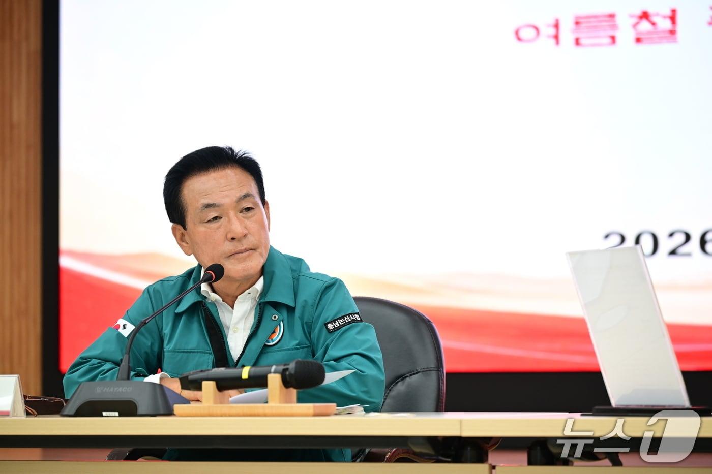 본문 이미지 - 국지성 호우에 따른 피해 예방을 위한 현장점검과 대응태세 강화를 당부하는 백성현 논산시장(논산시 제공. 재판매 및 DB금지)/뉴스1