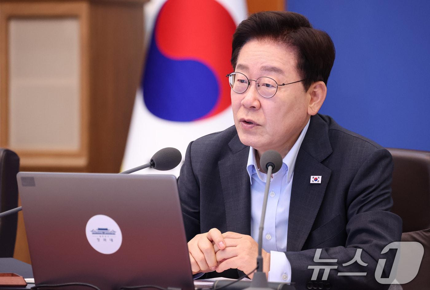 본문 이미지 - 이재명 대통령이 4일 청와대에서 열린 국무회의에서 발언을 하고 있다. (청와대통신사진기자단) 2026.8.4 ⓒ 뉴스1 이재명 기자