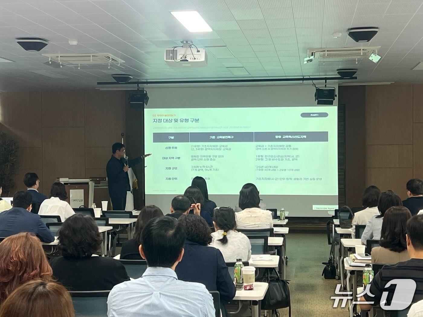 본문 이미지 - 강원특별자치도교육청이 개최한 교육혁신선도지역 공모 관련 합동 워크숍. (도교육청 제공, 재판매 및 DB금지)