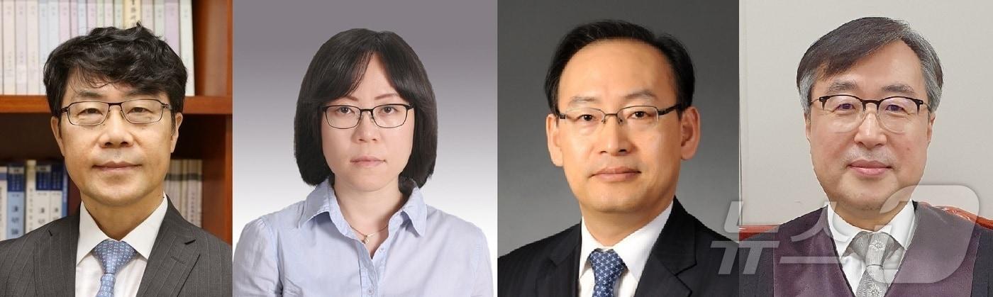 본문 이미지 - 대법관 후보추천위원회가 4일 선정한 후보자들.  왼쪽부터 김성수 서울고법 부장판사(사법연수원 24기)·김예영 서울남부지법 부장판사(30기)·김정중 광주지법 부장판사(26기)·김문관 부산지방법원장(23기).(대법원 제공) ⓒ 뉴스1 최동현 기자