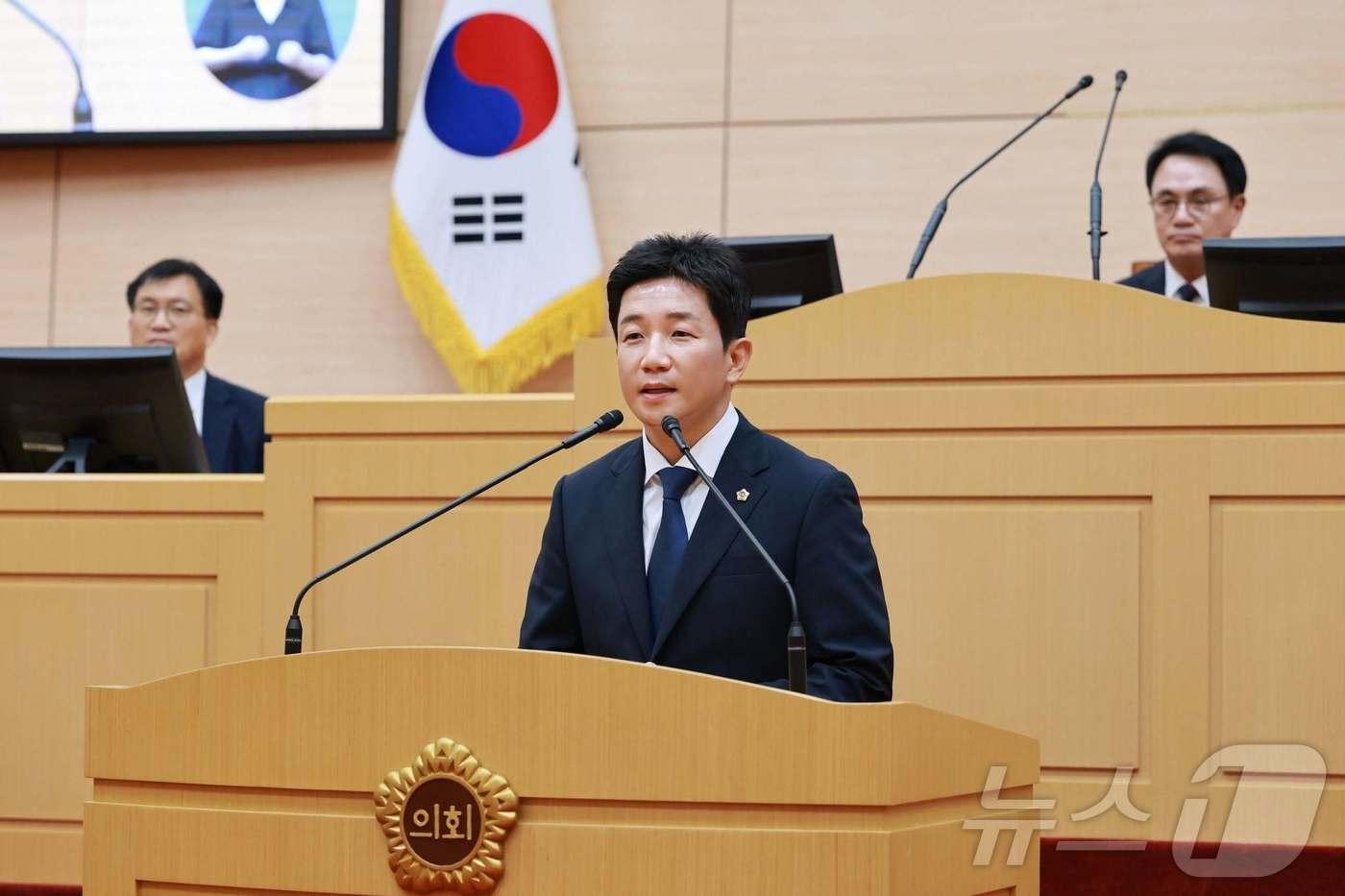 본문 이미지 - 발언하는 김진남 전남광주통합특별시의원.(김진남 SNS. 재배포 및 DB 금지)