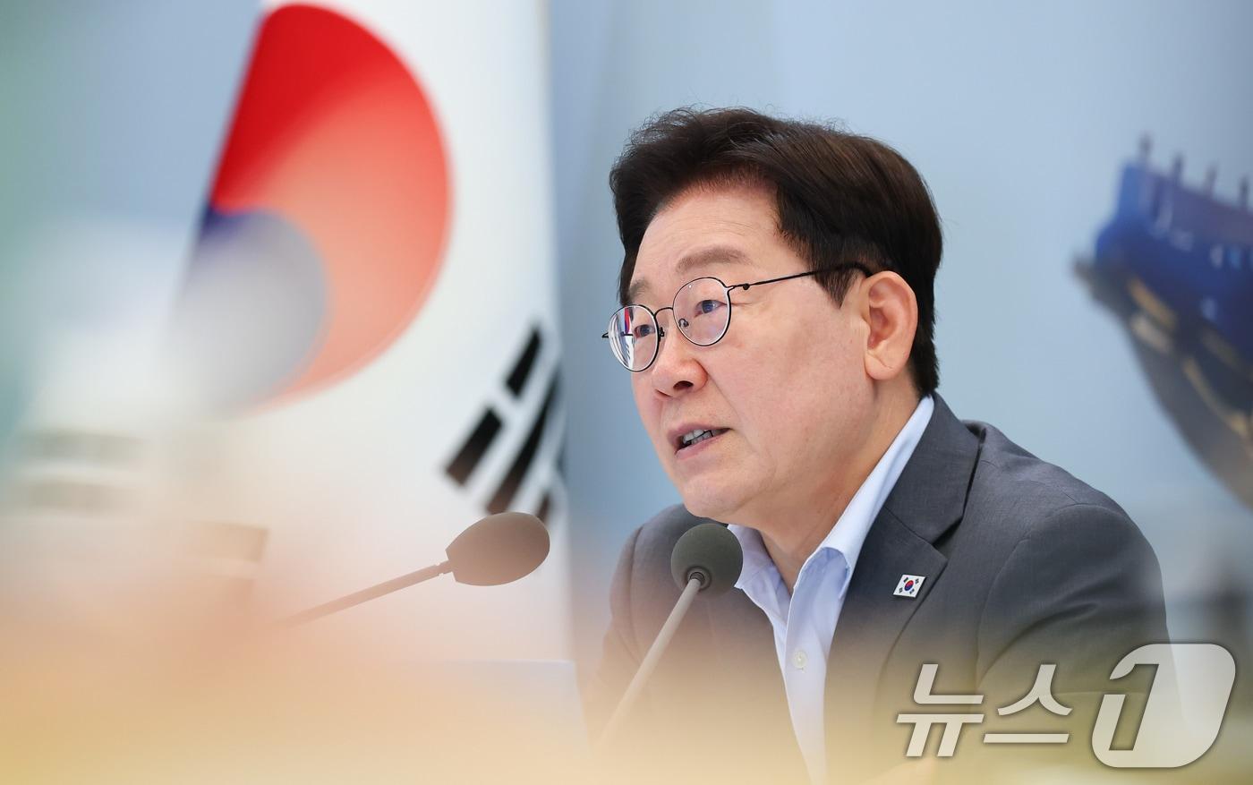 본문 이미지 - 이재명 대통령이 5일 청와대 영빈관에서 열린 교육부, 국가교육위원회, 문화체육관광부, 국가유산청 2차 업무보고에서 발언을 하고 있다. (청와대통신사진기자단) 2026.8.5 ⓒ 뉴스1 허경 기자