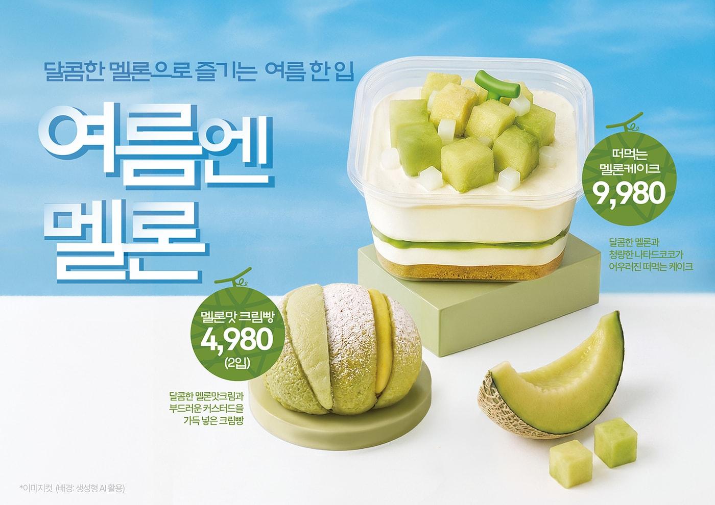 본문 이미지 - 신세계푸드 멜론 베이커리 2종.(신세계푸드 제공)