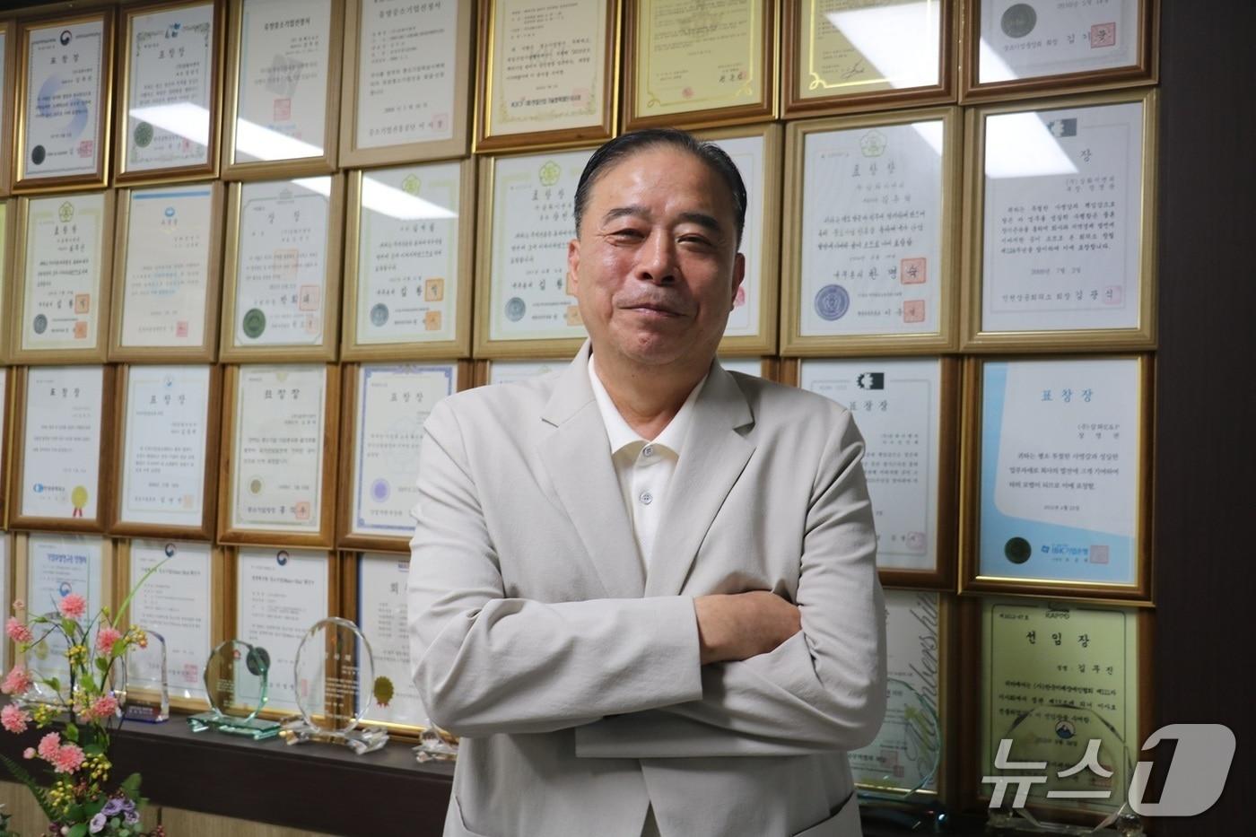 본문 이미지 - 김무진 삼화이앤피 대표이사 / 뉴스1 ⓒ News1 유준상 기자