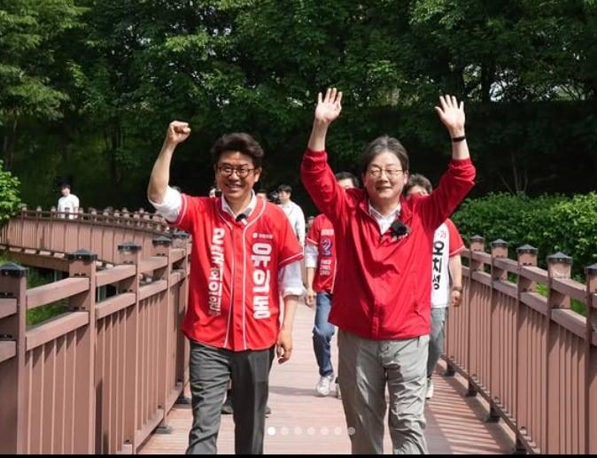 본문 이미지 - 지난 5월 25일 경기평택을 재선거에 출마한 유의동 국민의힘 후보 지원에 나선 유승민 전 의원.  (SNS 갈무리· 재판매 및 DB 금지) 2026.8.3 ⓒ 뉴스1