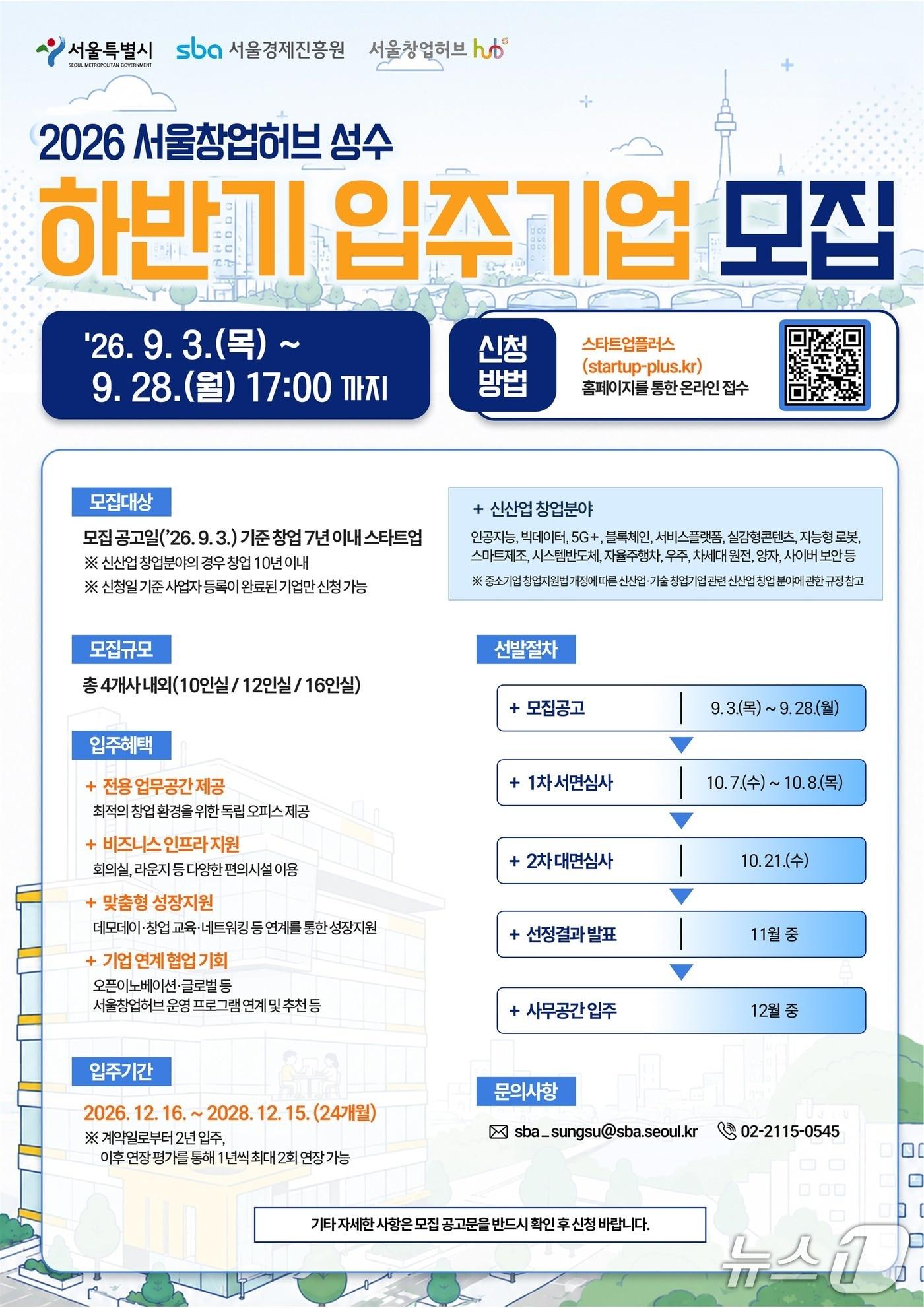 본문 이미지 - 입주기업 모집 포스터.(서울시 제공)