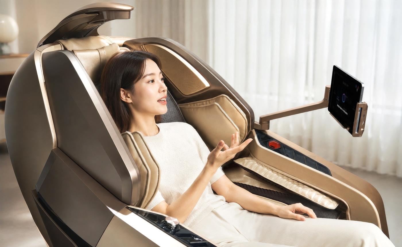 본문 이미지 - 바디프랜드가 사용자와의 음성 대화를 바탕으로 맞춤형 마사지를 실시간 생성하는 '퀀텀AI프로'와 '다빈치AI프로'를 출시했다. (바디프랜드 제공) 