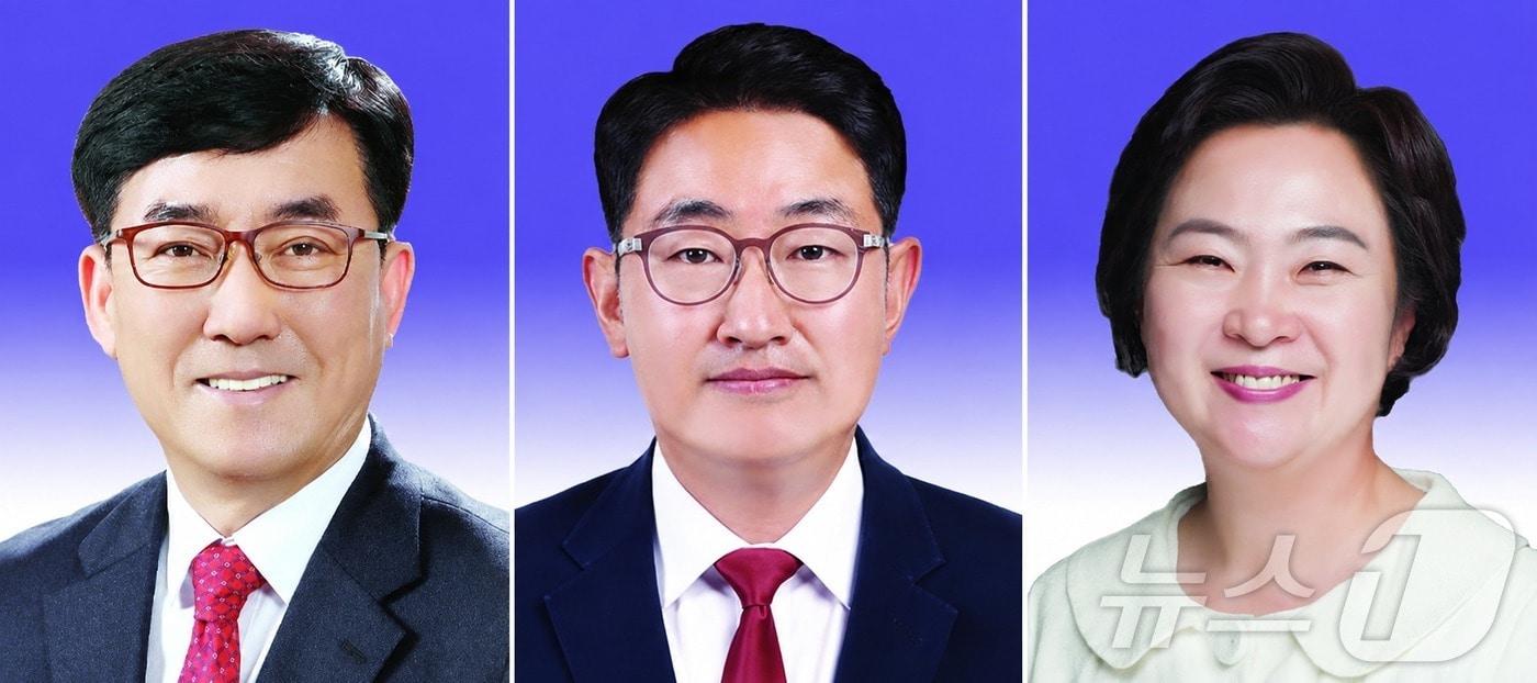 본문 이미지 - 장명수·권백신·김상희 경북도의원이 1일 열린 365회 임시회 도정질문에서 SOC와 필수의료, 지방소멸 대책 마련을 촉구했다. 사진은 왼쪽부터 장명수·권백신·김상희/뉴스1