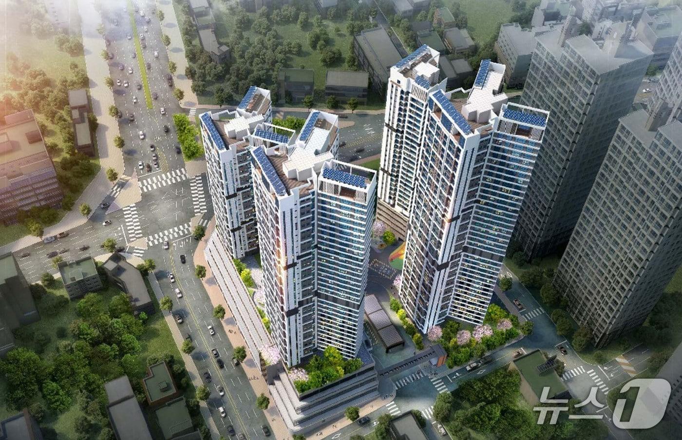 본문 이미지 - 광주 양산센트럴 주상복합 조감도.(서한 제공, 재판매 및 DB 금지)