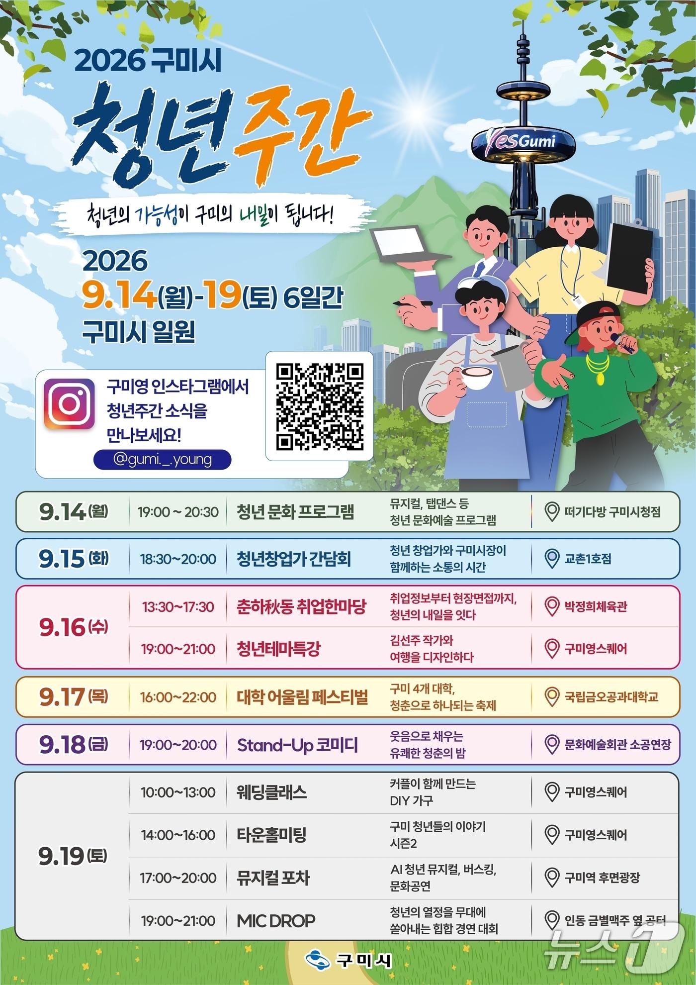 본문 이미지 - 구미시 청년주간 포스터/뉴스1