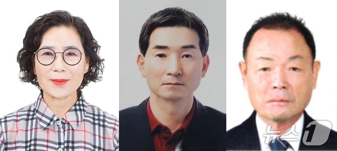 본문 이미지 - 36회 자랑스러운 고령군민상 수상자로 선정된 김외순·정상현·백준기 씨(왼쪽부터)(고령군 제공. 재판매 및 DB금지)/뉴스1