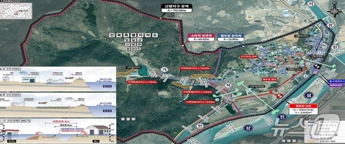 본문 이미지 - 전북 임실군이 신평지구의 풍수해를 예방하기 위해 국비 등 총 334억원을 투입한다. (임실군제공. 재판매 및 DB 금지)2026.9.13/뉴스1