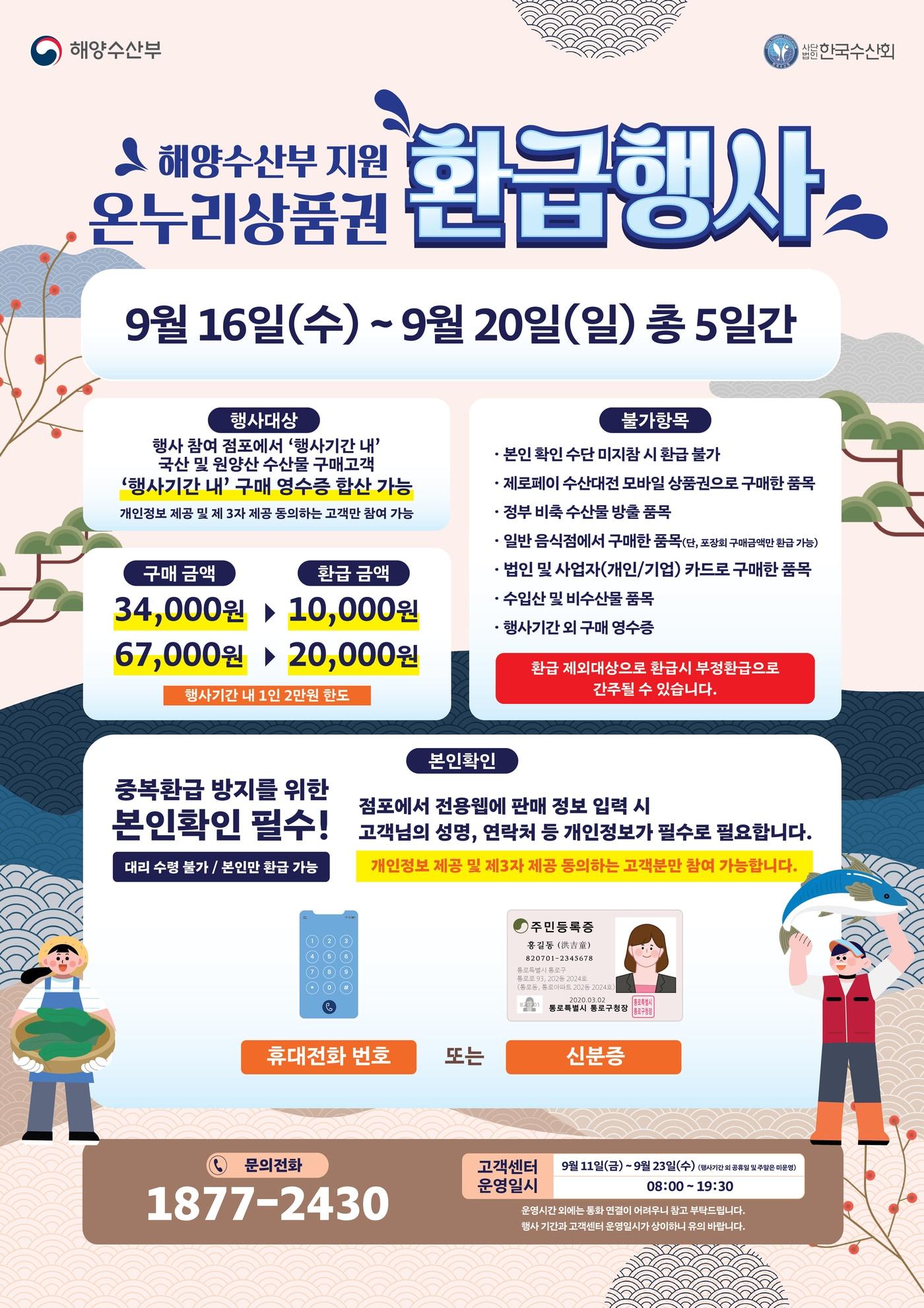 본문 이미지 - '온누리상품권 환급행사' 안내 포스터.(충남도 제공. 재판매 및 DB금지)/뉴스1