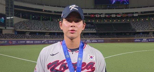 본문 이미지 - 한국 U18 야구대표팀 투수 하현승.(공동취재단)