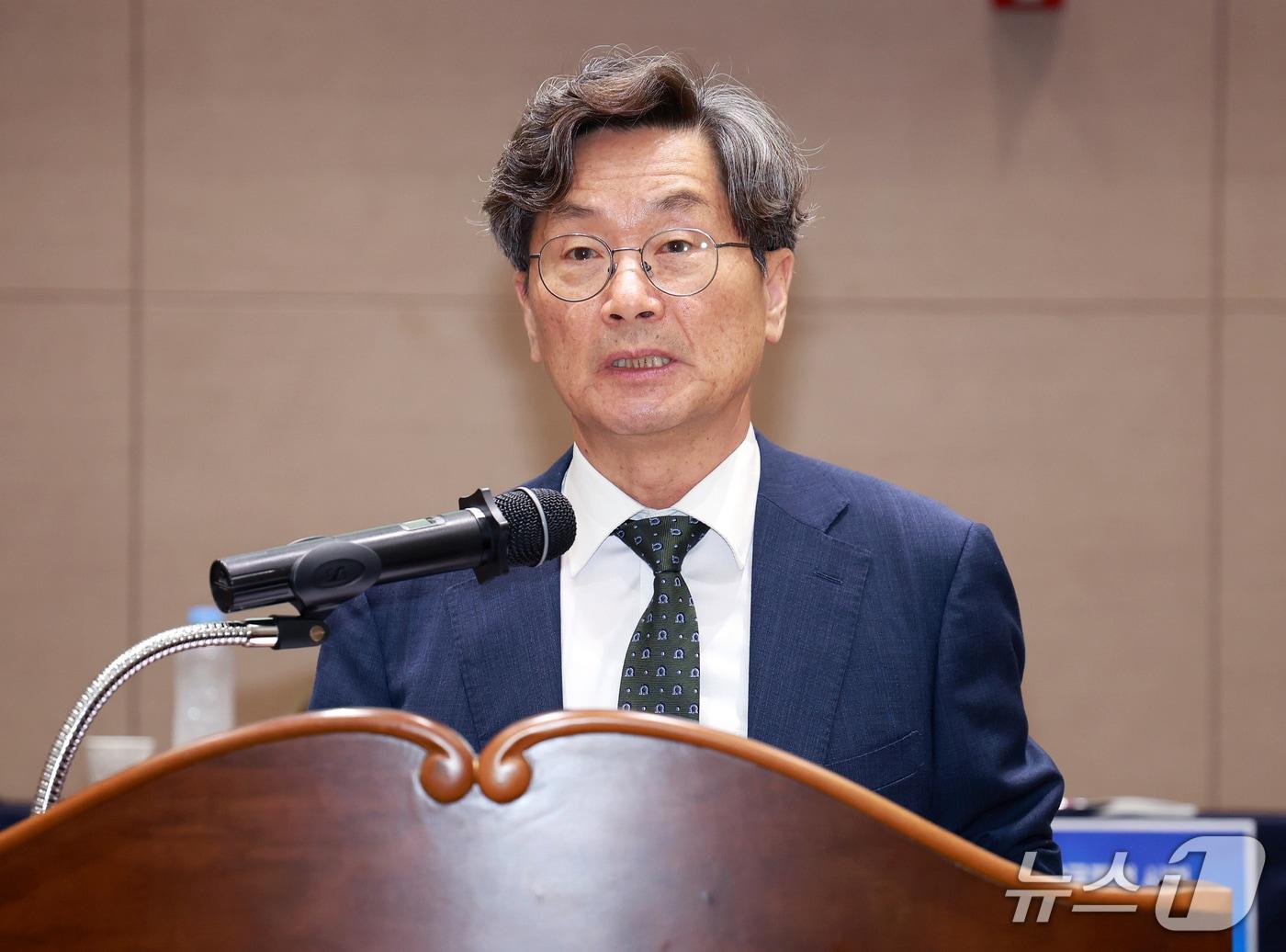 본문 이미지 - 정일연 국민권익위원장이 14일 세종시 정부세종컨벤션센터에서 열린 '청탁금지법 시행 10주년 기념 토론회'에서 개회사를 하고 있다. (국민권익위원회 제공. 재판매 및 DB 금지) 2026.9.14 ⓒ 뉴스1