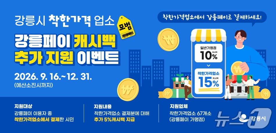 본문 이미지 - 강릉페이 캐시백 이벤트 홍보물.(강릉시 제공,재판매 및 DB 금지) 2026.9.14/뉴스1
