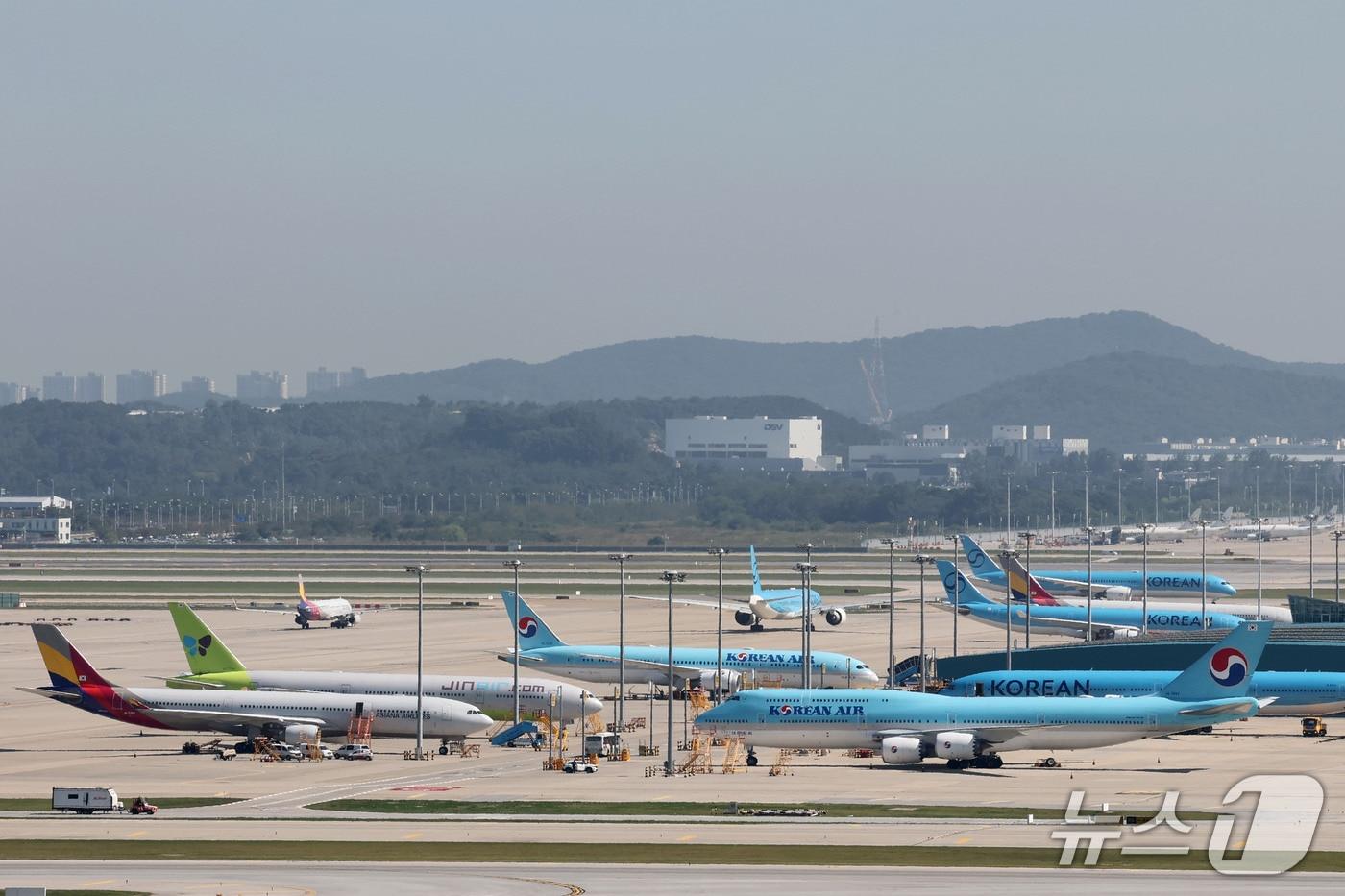 본문 이미지 - 인천국제공항 계류장 모습. 2026.9.16 ⓒ 뉴스1 이광호 기자