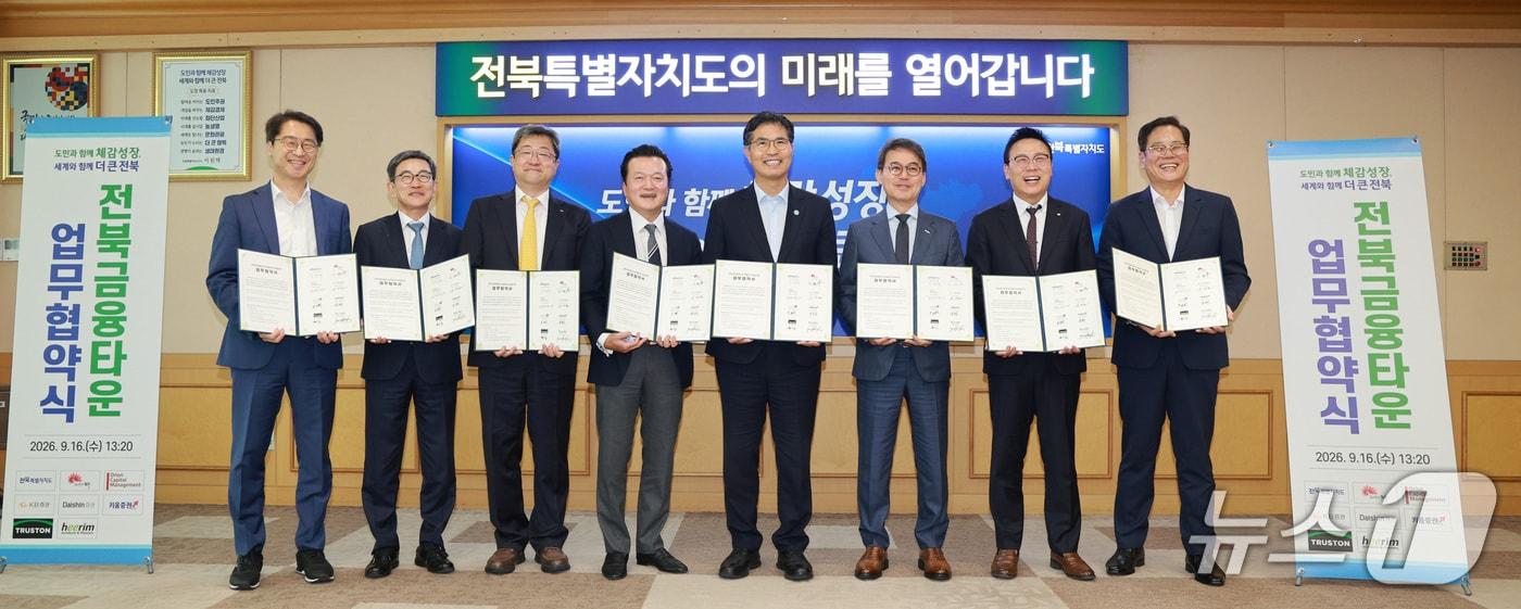 본문 이미지 - 금융타운 조성사업 업무협약 체결 (전북도 제공. 재판매 및 DB 금지)/뉴스1