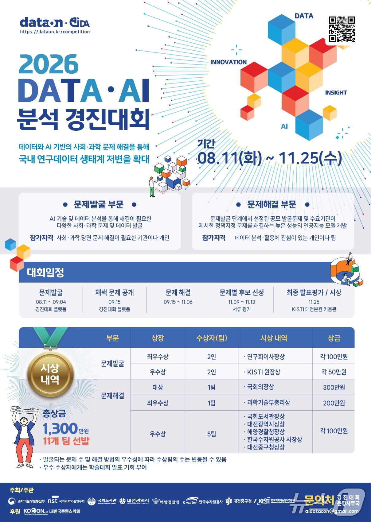 본문 이미지 - 2026 DATA·AI 분석 경진대회 포스터(KISTI 제공) /뉴스1