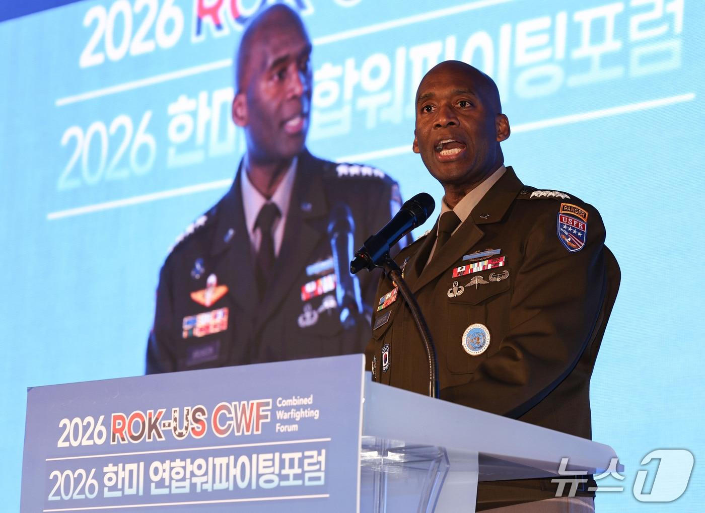본문 이미지 - 제이비어 브런슨 주한미군사령관. 2026.9.16 ⓒ 뉴스1 이종수 기자