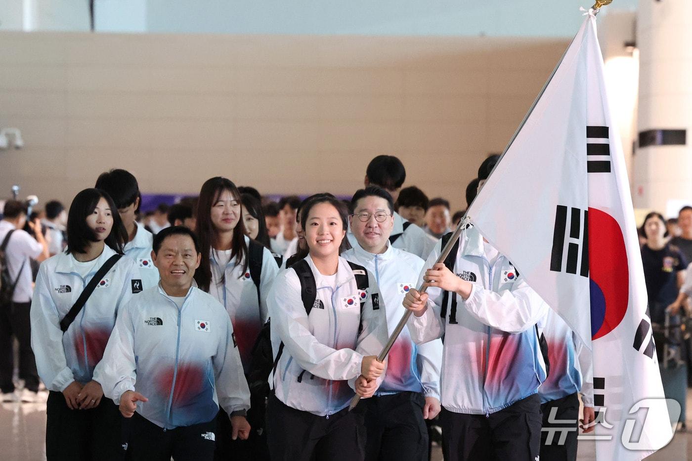 본문 이미지 - 2026 아이치·나고야 아시안게임을 앞둔 대한민국 선수단.  ⓒ 뉴스1 이광호 기자