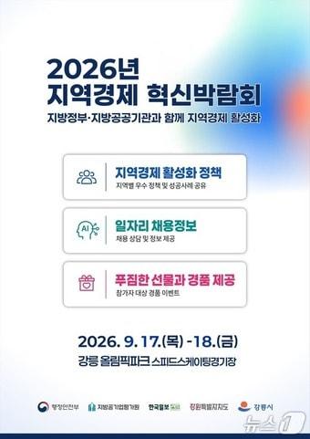 본문 이미지 - 2026 지역경제 혁신박람회 홍보물.(강릉시 제공, 재판매 및 DB 금지) 2026.9.17/뉴스1