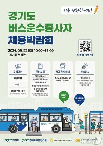 본문 이미지 - 경기도 버스 운수종사자 채용 박람회 행사 안내문. (경기도교통연수원 제공. 재판매 및 DB 금지)