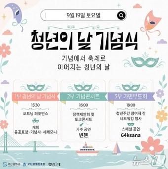 본문 이미지 - 청년의 날 기념식 포스터.(부산시 제공. 재판매 및 DB금지)