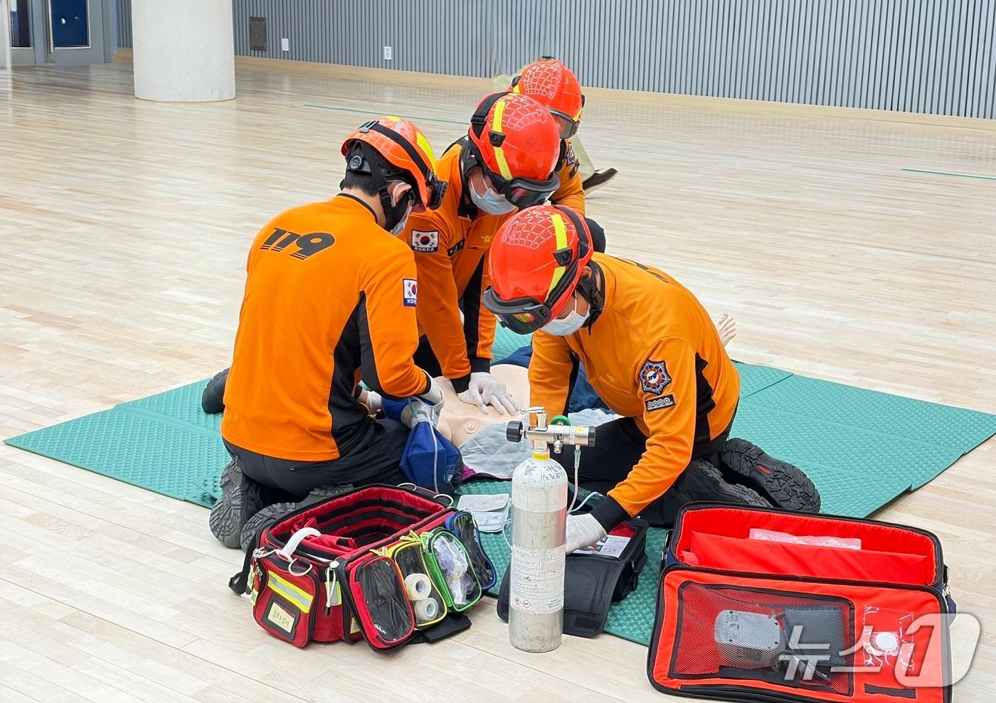 본문 이미지 - 경기도소방재난본부 2026년 펌뷸런스 Team-CPR 경연대회. (경기소방 제공. 재판매 및 DB 금지) 2026.9.18/뉴스1